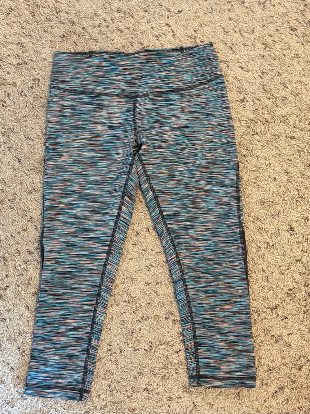 Zella Cropped Leggings Space Dye Yoga/Athletic Workout Pants Size Small